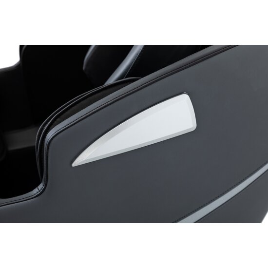 Fotoliu masaj gravitație zero negru/gri, încălzire, bluetooth, role picioare, airbag corp complet, LED touch picture - 7