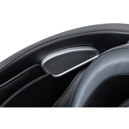 Fotoliu masaj gravitație zero negru/gri, încălzire, bluetooth, role picioare, airbag corp complet, LED touch picture - 6
