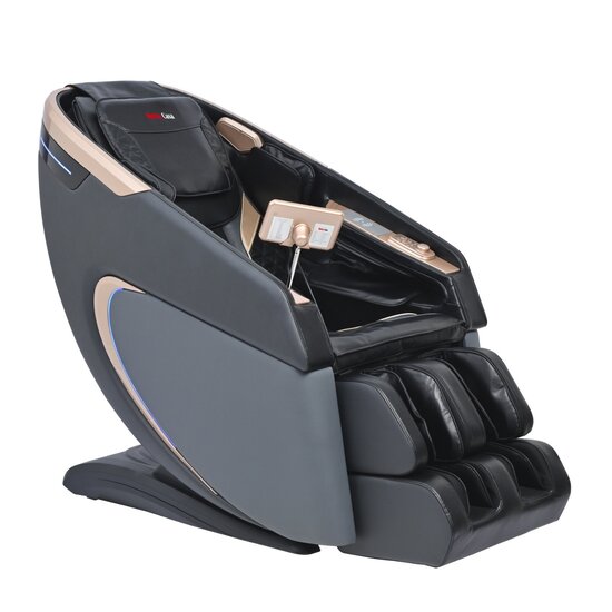 Fotoliu masaj VD-A073 Negru cu functie vocala, încălzire, bluetooth, 6 brate mecanice cu role 3D, airbag corp complet, LED touch, Șină SL lungă picture - 3