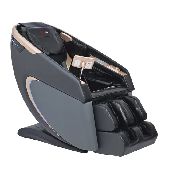 Fotoliu masaj VD-A073 Negru cu functie vocala, încălzire, bluetooth, 6 brate mecanice cu role 3D, airbag corp complet, LED touch, Șină SL lungă picture - 3