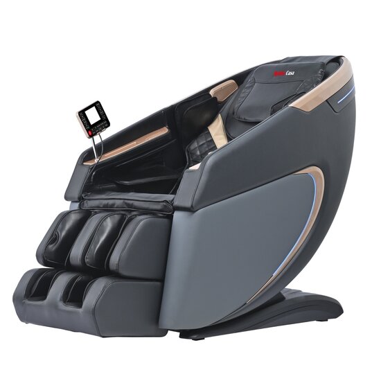 Fotoliu masaj VD-A073 Negru cu functie vocala, încălzire, bluetooth, 6 brate mecanice cu role 3D, airbag corp complet, LED touch, Șină SL lungă picture - 4