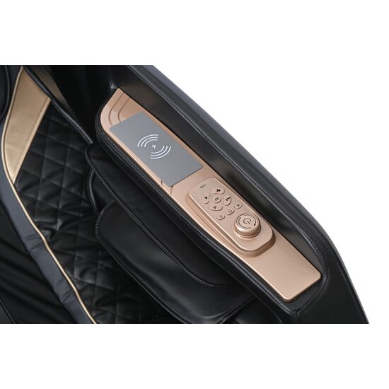 Fotoliu masaj VD-A073 Negru cu functie vocala, încălzire, bluetooth, 6 brate mecanice cu role 3D, airbag corp complet, LED touch, Șină SL lungă picture - 7