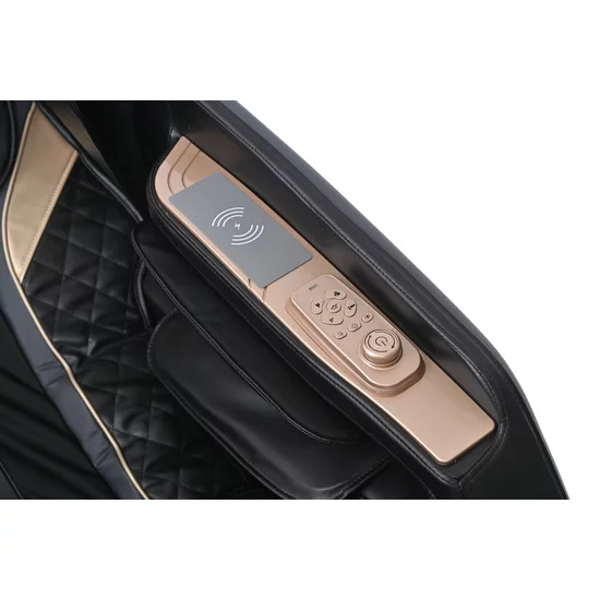 Fotoliu masaj VD-A073 Negru cu functie vocala, încălzire, bluetooth, 6 brate mecanice cu role 3D, airbag corp complet, LED touch, Șină SL lungă picture - 7