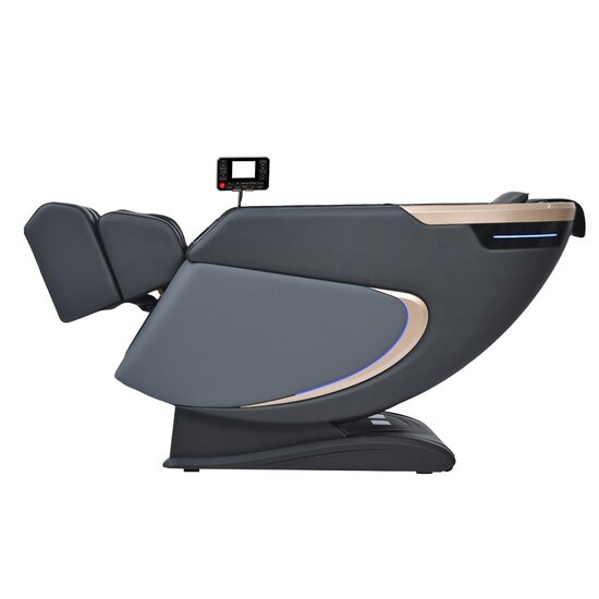 Fotoliu masaj VD-A073 Negru cu functie vocala, încălzire, bluetooth, 6 brate mecanice cu role 3D, airbag corp complet, LED touch, Șină SL lungă picture - 8