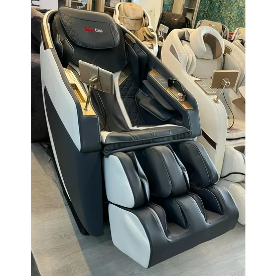 Fotoliu masaj cu functie vocala, încălzire, bluetooth, 6 brate mecanice cu role 3D, airbag corp complet, LED touch, Șină SL lungă picture - 17