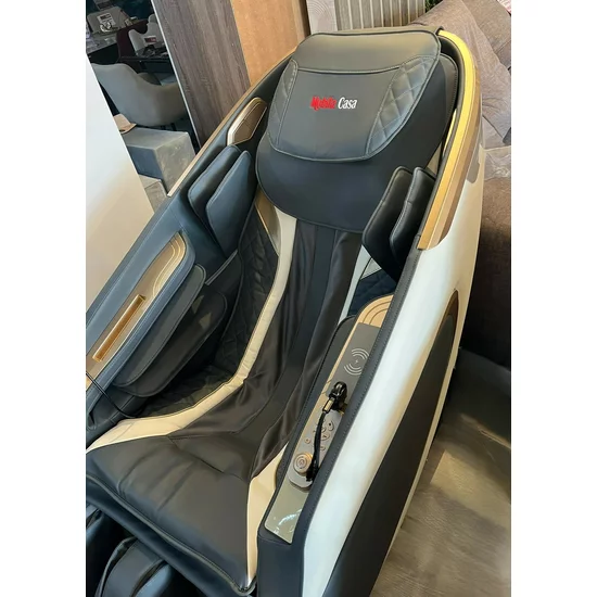Fotoliu masaj cu functie vocala, încălzire, bluetooth, 6 brate mecanice cu role 3D, airbag corp complet, LED touch, Șină SL lungă picture - 18