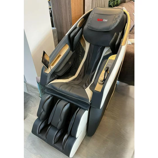 Fotoliu masaj cu functie vocala, încălzire, bluetooth, 6 brate mecanice cu role 3D, airbag corp complet, LED touch, Șină SL lungă picture - 19