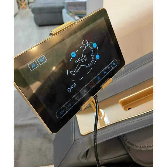Fotoliu masaj cu functie vocala, încălzire, bluetooth, 6 brate mecanice cu role 3D, airbag corp complet, LED touch, Șină SL lungă picture - 21