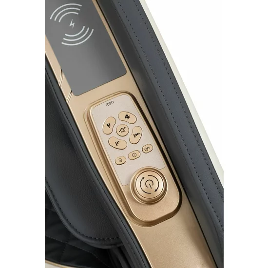 Fotoliu masaj cu functie vocala, încălzire, bluetooth, 6 brate mecanice cu role 3D, airbag corp complet, LED touch, Șină SL lungă picture - 28