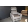Fotoliu recliner Ares, mecanism electric, design ergonomic, suport picioare, structură lemn masiv + tapițerie catifea, 68x89x110 cm, gri picture - 1