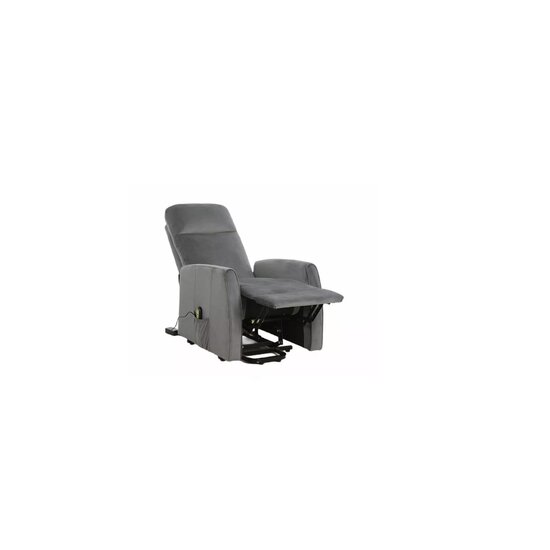 Fotoliu recliner Ares, mecanism electric, design ergonomic, suport picioare, structură lemn masiv + tapițerie catifea, 68x89x110 cm, gri picture - 5