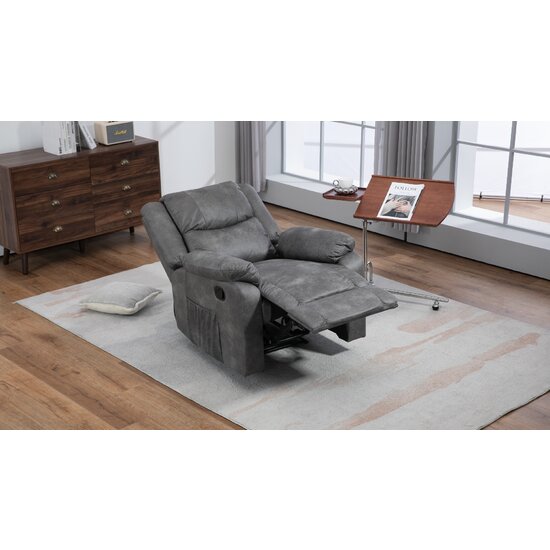 Fotoliu Recliner Manual Dumas Culoare Gri picture - 5