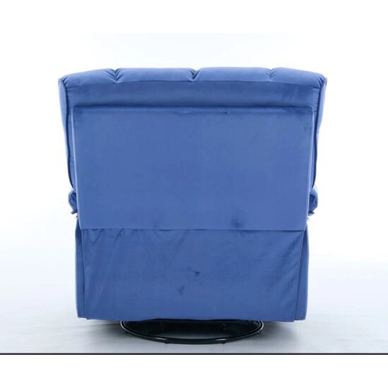 Fotoliu Recliner Relax, funcție rabatabilă, suport picioare integrat, tapițerie textilă premium, 100x106x107 cm, Albastru picture - 5