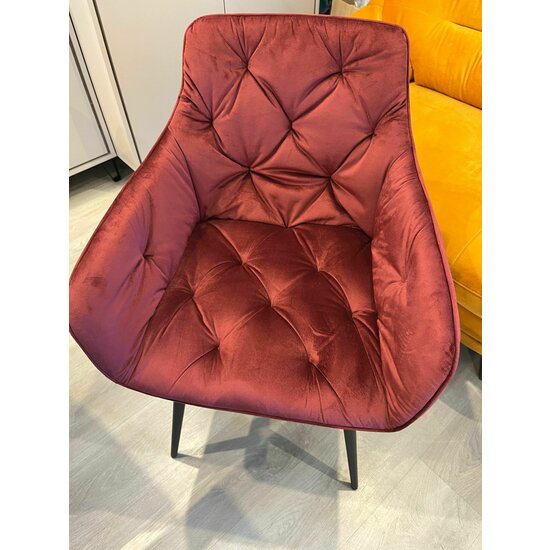 Fotoliu Velvet, stofă catifelată moale, picioare metalice negre, 50x45x87 cm picture - 29