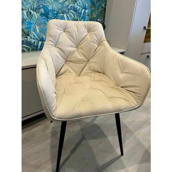 Fotoliu Velvet, stofă catifelată moale, picioare metalice negre, 50x45x87 cm picture - 15