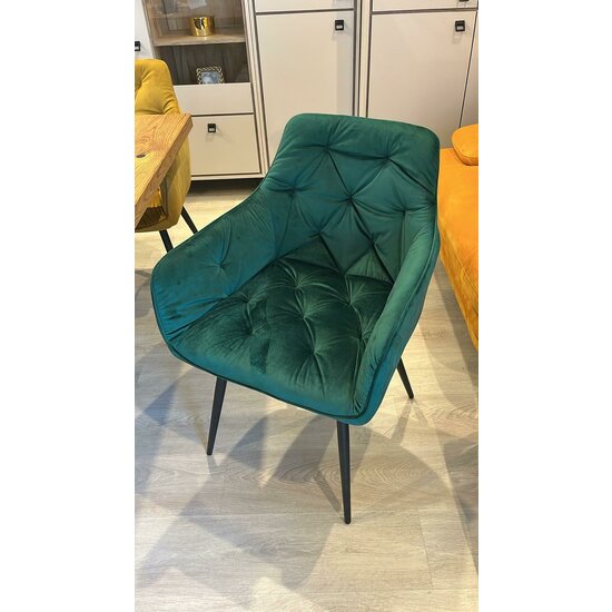 Fotoliu Velvet, stofă catifelată moale, picioare metalice negre, 50x45x87 cm picture - 24