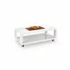 Măsuță cafea Futura, design minimalist, finisaj mat, MDF lucios, 105x58x38 cm, alb picture - 1