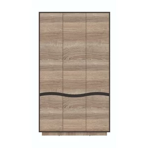 Dulap Geneva 3D, compartimentare eficientă și finisaje elegante, PAL melaminat rezistent, 206.5x118.4x50 cm, Sonoma Trufa și Wenge