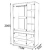 GENEVA Dulap 3D 206,5x118,4 x50 cm Sonoma Trufa/Wenge Magia picture - 2