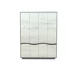 Dulap Geneva 4D Spațios, PAL Laminat, 156x206x50 cm, Gri Grafit și Stejar Craft Alb picture - 1