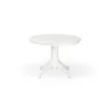 Masă rotundă Gloster, blat MDF lucios și picioare din lemn masiv, 106x75 cm, alb picture - 2