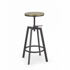 Scaun bar H64, reglabil pe înălțime, design modern, structură metalică, 63-80 cm, cafea/vasion vechi