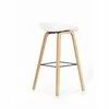 Scaun bar H86, scaun rotativ, design ergonomic, cadru metalic, 43x42x81/76 cm, alb/gri picture - 5