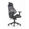 Scaun Hasel, design elegant, structură solidă, material textil, 41x56x86 cm, negru/gri picture - 6