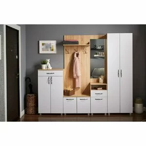 Hol Bruno, Modular Cu Dulap, Cuier Și Pantofar, PAL, 2.25 m, Bardolino