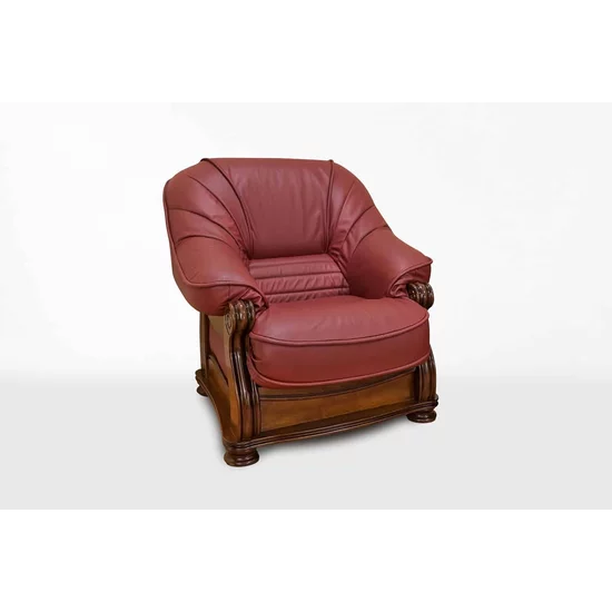 Set hol Carlo 3-1-1 din lemn masiv fag și tei cu tapițerie roșu burgund și masă opțională picture - 4