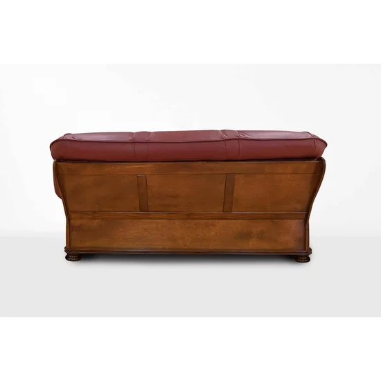 Set hol Carlo 3-1-1 din lemn masiv fag și tei cu tapițerie roșu burgund și masă opțională picture - 7