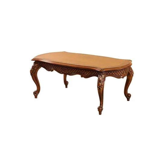 Set hol Milly 3-1-1 din lemn masiv cu sculptură clasică și tapițerie moale, finisaj elegant picture - 10