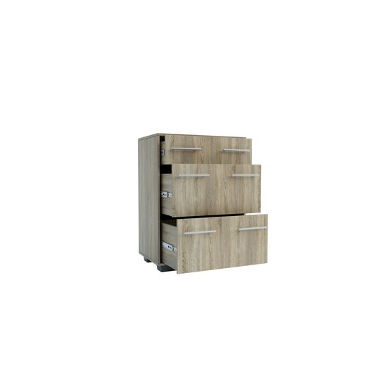 Hol Nika Sonoma, set mobilier hol cu dulap și pantofar, structură PAL melaminat, 220x90x45 cm, Sonoma picture - 5