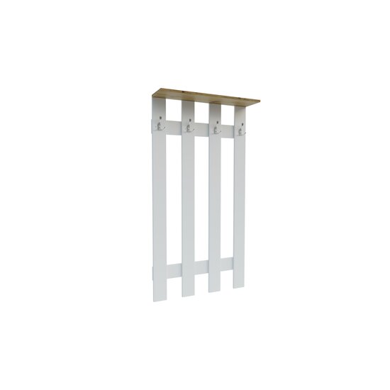 Hol Stephani, dulap și pantofar integrate, oglindă inclusă, structură PAL melaminat + MDF, 160x200 cm, Alb picture - 7