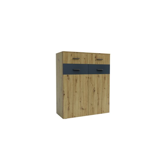 Hol Urban 1, set complet mobilier hol, dulap cu bară, pantofar și comodă cu sertare, PAL melaminat + MDF, 196x150x38 cm, personalizabil picture - 4