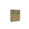 Hol Urban 1, set complet mobilier hol, dulap cu bară, pantofar și comodă cu sertare, PAL melaminat + MDF, 196x150x38 cm, personalizabil picture - 16