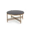 Măsuță cafea Ismena, design minimalist, blat MDF, 80x41 cm, negru/auriu picture - 2
