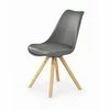 Scaun K201, formă ergonomică și șezut confortabil, material textil, 48x57x80 cm, gri picture - 1