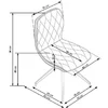 Scaun K237, șezut confortabil și spătar ergonomic, material textil, 45x63x101 cm, maro/negru picture - 3