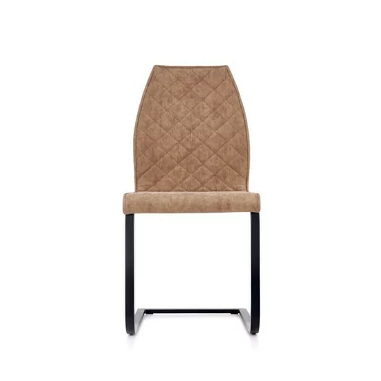 Scaun K265, tapițat premium și spătar confortabil, material textil, 43x58x94 cm, bej picture - 2