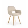 Scaun K283, design compact și șezut moale, material textil, 56x56x80 cm, bej picture - 1