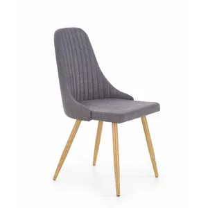 Scaun K285, spătar ergonomic și tapițerie moale, material textil, 56x49x85 cm, gri închis