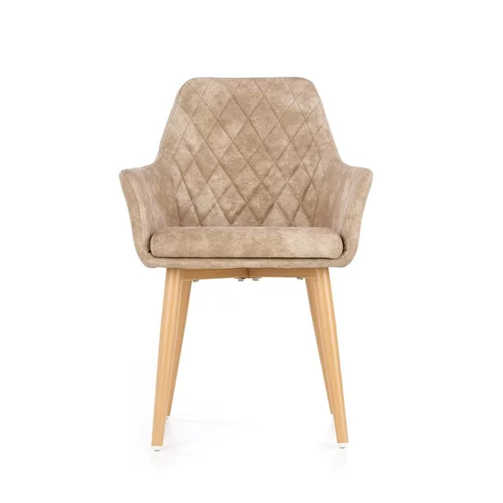 Scaun K287, șezut confortabil și spătar curbat, material textil, 58x61x85 cm, bej picture - 2