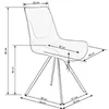 Scaun K290, design modern și spătar ergonomic, material textil, 56x59x86 cm, gri / bronz picture - 5