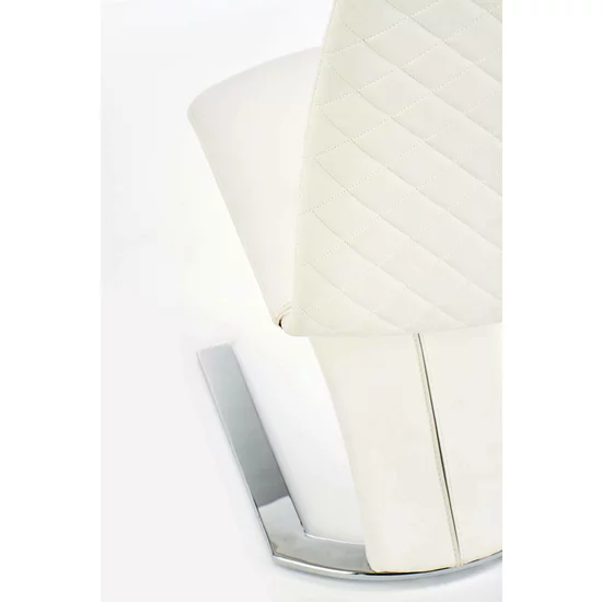 Scaun K291, design clasic și spătar înalt, material textil, 45x63x101 cm, alb picture - 6