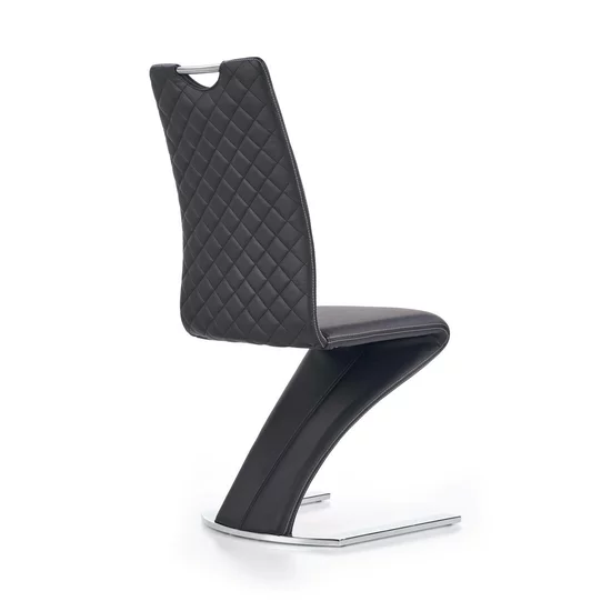 Scaun K291, design clasic și spătar înalt, material textil, 45x63x101 cm, negru picture - 4