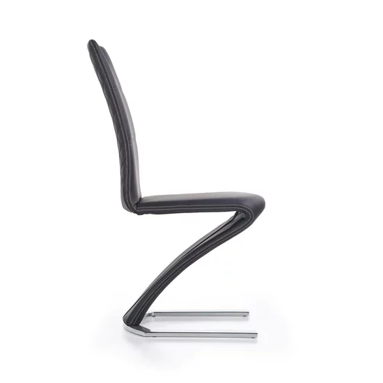 Scaun K291, design clasic și spătar înalt, material textil, 45x63x101 cm, negru picture - 3