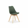 Scaun K303, stil elegant și confort sporit, material textil, 48x54x83 cm, verde închis picture - 1