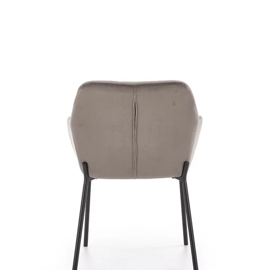 Scaun K305, tapițerie moale și spătar curbat, material textil, 58x57x80 cm, gri picture - 4