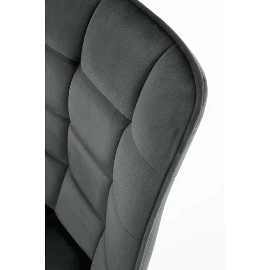 Scaun K332, spătar ergonomic și cadru rezistent, material textil, 46x61x84 cm, gri picture - 6